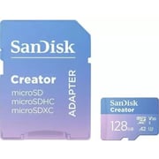 Sandisk Creator Micro SD Card With Adapter 128GB SDSQXAA-128G-IN6MS