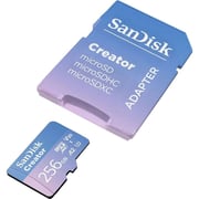 Sandisk Creator Micro SD Card With Adapter 256GB SDSQXAV-256G-IN6MS