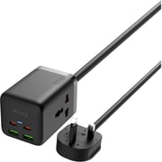 Heatz 6-In-1 GaN Power Adapter Black