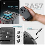 Heatz Travel Adapter 70cm Black - ZA57