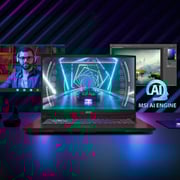 MSI Katana A17 AI Gaming (2025) Laptop - AMD Ryzen 9-8945HS / 17.3inch FHD / 512GB SSD / 16GB RAM / 8GB NVIDIA Geforce RTX 4060 Graphics / Windows 11 Home / English & Arabic Keyboard / Black / Middle East Version - [B8VF]