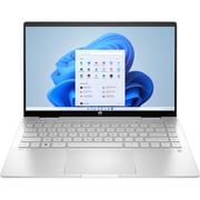 HP Pavilion x360 2-in-1 Convertible (2025) Laptop - 13th Gen / Intel Core i7-1355U / 14inch FHD / 512GB SSD / 16GB RAM / Shared Intel Iris Xe Graphics / Windows 11 Home / English & Arabic Keyboard / Natural Silver / Middle East Version - [14-EK1009NE]