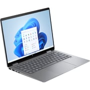 HP Envy x360 2-in-1 Convertible (2025) Laptop - AMD Ryzen 5-8640HS / 14inch 3K / 512GB SSD / 16GB RAM / Shared AMD Radeon Graphics / Windows 11 Home / English & Arabic Keyboard / Meteor Silver Aluminium / Middle East Version - [14-FA0000NE]