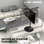 Rfiver Swivel Floor TV Stand Black
