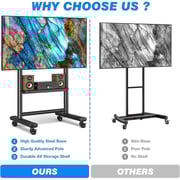 Rfiver Heavy Duty Mobile TV Stand Black