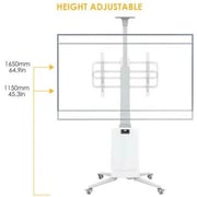 NB Ergonomic Motorized TV Floor Stand White