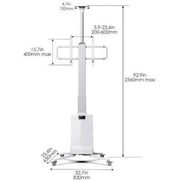 NB Ergonomic Motorized TV Floor Stand White