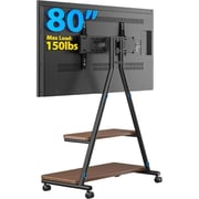 Rfiver Heavy Duty Rolling TV Stand Black