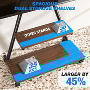 Rfiver Heavy Duty Rolling TV Stand Black