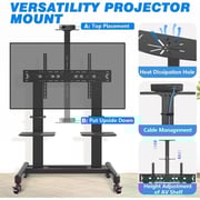 Rfiver Mobile Cart TV Stand Black