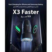 SKA Dual Port Car Charger Black