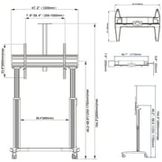 NB Ergonomic Motorized TV Floor Stand Black