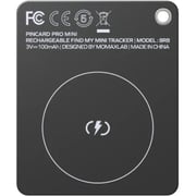 Momax PinCard Pro Mini Rechargeable Find My Tracker Black