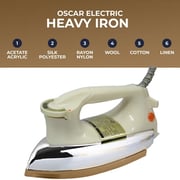 Oscar Heavy Dry Iron with Non-Stick Soleplate & Adjustable Temperature Control, Dry Iron OMH-3530