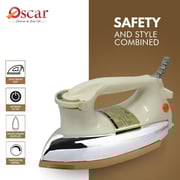 Oscar Heavy Dry Iron with Non-Stick Soleplate & Adjustable Temperature Control, Dry Iron OMH-3530