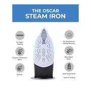Oscar 1000W Dry Iron with Non-Stick Soleplate & Adjustable Temperature Control, Dry Iron OSI-2223