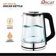 Oscar 2L Electric Glass Kettle with LED Illumination & 1500W Power – OKT20LSGL