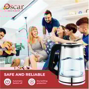 Oscar 2L Electric Glass Kettle with LED Illumination & 1500W Power – OKT20LSGL