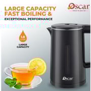 Oscar Electric Kettle 1.8L with Auto Shut-Off, Black – OKT18LSBK