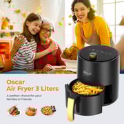 Oscar Air Fryer 3L with Manual Controls, Matte Black – OAF3LMCB