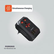 Porodo 1 Pc Travel Adaptor Black