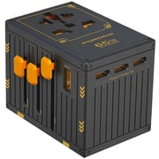 Porodo 1 Pc Travel Adaptor Black