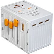 Porodo 1 Pc Travel Adaptor White
