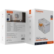 Porodo 1 Pc Travel Adaptor White