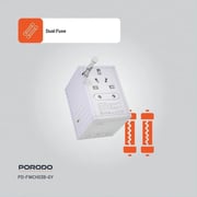 Porodo 1 Pc Travel Adaptor White