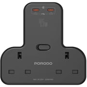 Porodo Dual Port Wall Charger Black