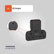 Porodo Dual Port Wall Charger Black