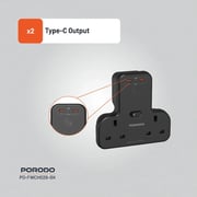Porodo Dual Port Wall Charger Black