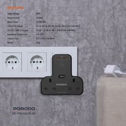Porodo Dual Port Wall Charger Black