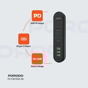 Porodo Multi Port Charging Hub 2m Black