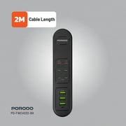 Porodo Multi Port Charging Hub 2m Black