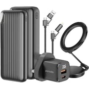 Porodo 1 Pc 5-in-1 Travel Combo Kit Black