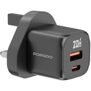 Porodo 1 Pc 5-in-1 Travel Combo Kit Black