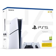 Sony PlayStation 5 Slim Disc Console 1TB White + Extra DualSense Wireless Controller