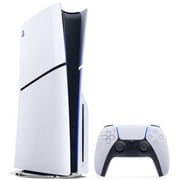Sony PlayStation 5 Slim Disc Console 1TB White + Extra DualSense Wireless Controller