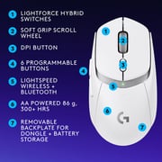 Logitech G309 Wireless Optical Gaming Mouse 1.8m White