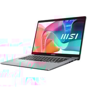MSI Modern 14 (2025) Laptop - 13th Gen / Intel Core i5-1334U / 14inch FHD / 512GB SSD / 8GB RAM / Shared Intel UHD Graphics / Windows 11 Home / English & Arabic Keyboard / Urban Silver / Middle East Version - [F13MG-260]