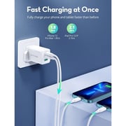 Ravpower GaN 3-Port Wall Charger White