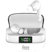 Airpro True Wireless Earbuds, Active Noise Cancelling, ENC Mic, LED Battery Display, Bluetooth 5.3, Touch Controls, Deep Bass, Wireless Charging Case – White