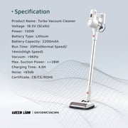 Green Lion Turbo Vacuum Cleaner White GL-T09