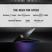 Asus ROG Strix SCAR 16 Gaming (2025) Laptop - 2nd Series / Intel Core Ultra 9-275HX / 16inch WQXGA / 2TB SSD / 64GB RAM / 16GB NVIDIA GeForce RTX 5080 / Win11 Home / English & Arabic Keyboard / Black / Middle East Version-[G635LW-RW062W] - Pre-order