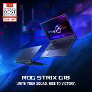 Asus ROG Strix G18 Gaming (2025) Laptop - 2nd Seres / Intel Core Ultra 9-275HX / 18inch 2.5K / 1TB SSD / 32GB RAM / 16GB NVIDIA GeForce RTX 5080 / Win11 Home / English & Arabic Keyboard / Eclipse Gray / Middle East version - [G815LW-S9033W] - Pre-order