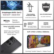 Motorola G75 256GB, 8GB RAM, Dual SIM, 5G – Charcoal Grey