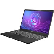 MSI Modern 15 H AI (2025) Laptop - 2nd Series / Intel Core Ultra 7-255H / 15.6inch FHD / 512GB SSD / 16GB RAM / Shared Intel Arc Graphics / Windows 11 Home / English & Arabic Keyboard / Classic Black / Middle East Version - [C2HMG]