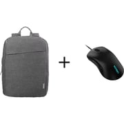Lenovo Casual Backpack Grey 15.6Inch + M300 Wireless Mouse