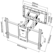 BEETEC Full Motion TV Wall Mount Black